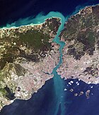 Satellietbeeld vaan Istanbul.