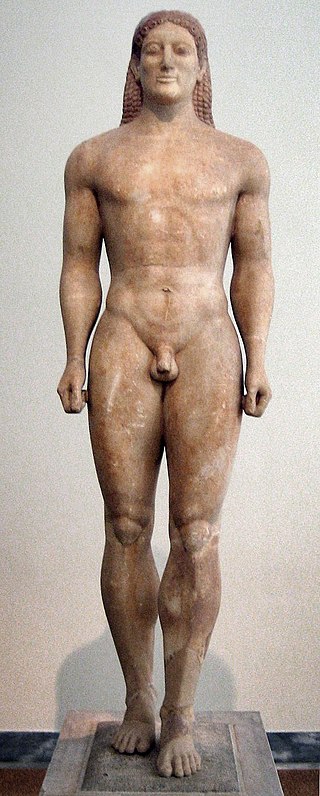 <span class="mw-page-title-main">Kouros</span> Ancient Greek sculptures