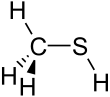 Struktur von Methanthiol