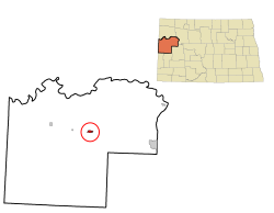 Location in North Dakota