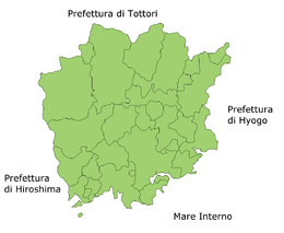 Prefettura di Okayama – Mappa