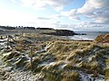 La plage de Postevigne sous la neige.