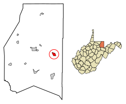 Location of Terra Alta in Preston County, West Virginia.