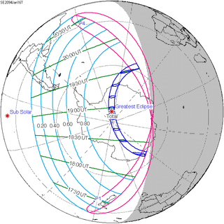 <span class="mw-page-title-main">Solar eclipse of January 16, 2094</span> Total eclipse