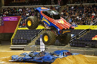 <span class="mw-page-title-main">Monster truck</span> Vehicle modified or purposely built with extremely large wheels and suspension