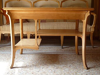 Table designed by Horta for the 1902 Turin Exposition