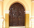 Wooden works in Main Door of Thumpamon Valiya Pally