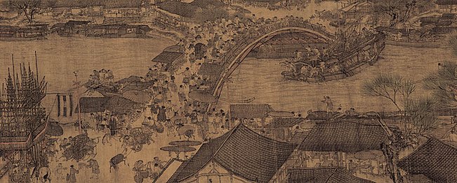 Detail der Qingming-Rolle, Zhang Zeduan (um 1100)