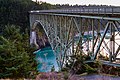 The east side of Deception Pass Bridge