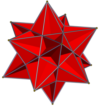 <span class="mw-page-title-main">Great icosahedron</span> Kepler-Poinsot polyhedron with 20 faces