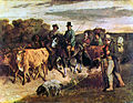 Courbet (1819 - 1977), I contadini di Flagey che ritornano dal mercato, 1850, olio su tela, 208,5 × 275,5 cm.