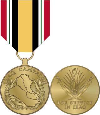 <span class="mw-page-title-main">Iraq Campaign Medal</span> American campaign medal