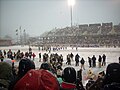 A snowy Kidd-Brewer Stadium played host to an NCAA Division I Football Championship playoff game between Appalachian State and Western Illinois on December 4, 2010.