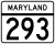 Maryland Route 293 marker