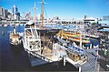 Sydney Maritime Museum + James Craig under restoration, 1990