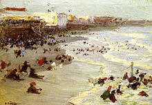 Coney Island, c. 1914, by Edward Henry Potthast Potthast-coney-island.jpg