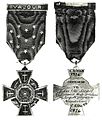 Replacement Medal of Honor issued to John Otto Siegel in 1941 Tiffany Cross Medal of Honor