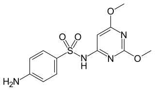 <span class="mw-page-title-main">Sulfadimethoxine</span> Chemical compound