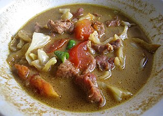 <span class="mw-page-title-main">Tongseng</span> Indonesian goat meat soup dish