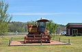 English: A harvester set up as a monument outside the tourist information centre at Willow Tree, New South Wales