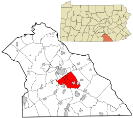 Location in York County and the state of Pennsylvania.