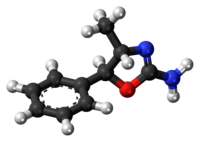 Ball-and-stick model of 4-methylaminorex