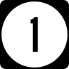 Delaware Route 1 route marker