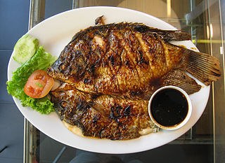 Ikan bakar Indonesian and Malaysian grilled fish