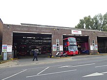 Harrow Weald bus garage from the High Road, September 2017 Harrow Weald Bus Garage - geograph.org.uk - 5544241.jpg