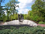 Minnesmonument över offren för Katynmassakern i Katowice, Polen