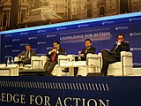 Private equity CEOs, all Wharton alumni, at the Wharton Global Alumni Forum in Milan, Italy