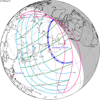 <span class="mw-page-title-main">Solar eclipse of September 12, 1950</span> Total eclipse