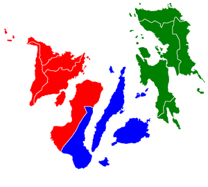 Die Bezirke von Visayas