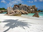 Praia de "Anse Cocos", em La Digue