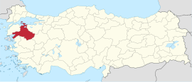 Location of the province within Turkey