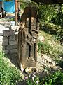 Pillar style khachkar with a صلیب مالتی located behind a house in the village.