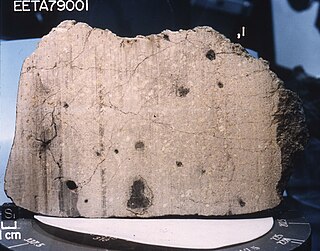 <span class="mw-page-title-main">Martian meteorite</span> Meteorite made of rock originating from Mars