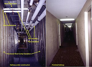 <span class="mw-page-title-main">Building insulation</span> Material to reduce heat transfer in structures