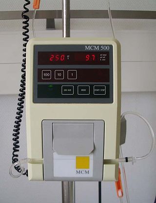 <span class="mw-page-title-main">Infusion pump</span> Medical device