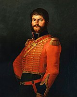 A soldier in a 19th-century military uniform.