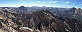 East aspect of Kettle Peak (centered) seen from The Incredible Hulk. Crown Point (left) and Hunewill Peak (right).