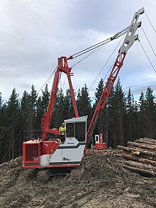 Madill 124 Yarder. An example of modern yarders still being used in logging industry. Modern Yarder example.jpg