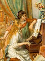 Pierre-Auguste Renoir: Unga flickor vid piano (1892).