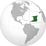 Trinidad and Tobago (orthographic projection)