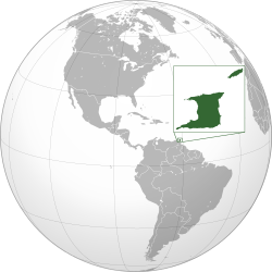 Location of Trinidad and Tobago