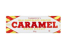 A milk chocolate Tunnock's Caramel Wafer Tunnocks caramel.jpg