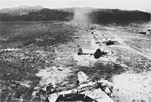 Hollandia airfield after raids by the 5th Air Force USA-P-Approach-p51.jpg