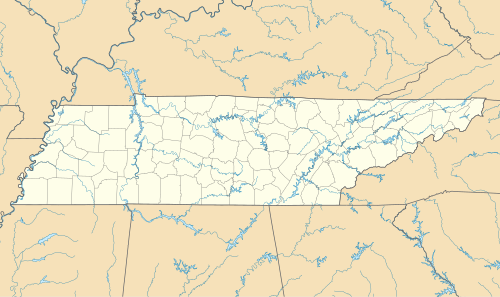 Mapa konturowa Tennessee