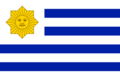 Bandera del Estado Oriental del Uruguay usada por las fuerzas del Partido Nacional desde 1830 hasta 1852