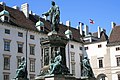 Denkmal auf dem Platz in der Hofburg in Wien